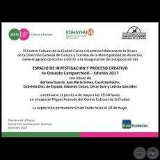 Espacio de Investigacin y Proceso Creativo de Osvaldo Camperchioli - Edicin 2017 - Jueves, 4 de Mayo de 2017